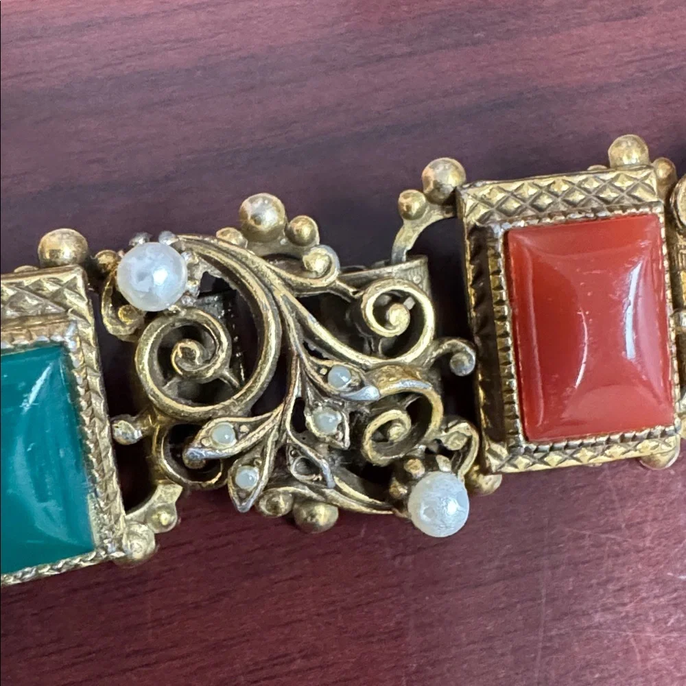 Vintage Arthur Pepper Signed Gemstone Bracelet